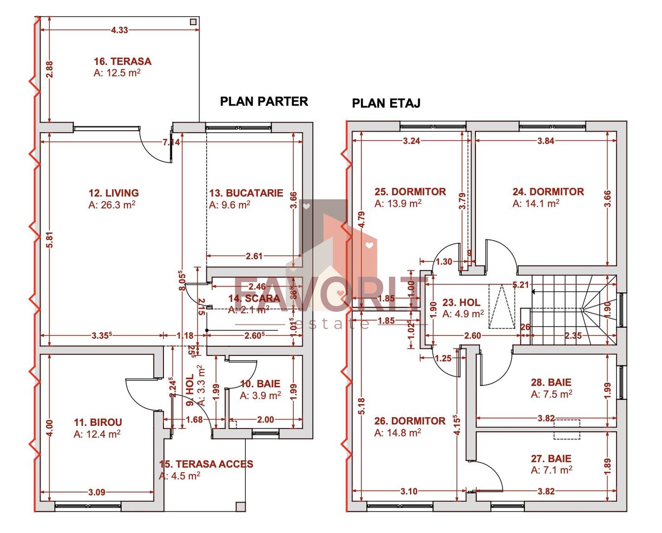 Comision 0% | Duplex in Giroc | Toate utilitatile | Panouri solare | Mobilat - Schiță 13