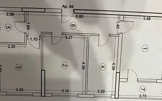 DE VANZARE APARTAMENT 3 CAMERE 71 MP  BRANCUSI | DECOMANDAT | METROU - Schiță 7