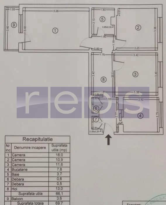 VANZARE APARTAMENT 3 CAMERE 70MP DECOMANDAT TITAN PARK IOR VEDERE DUBLA - Poză 13