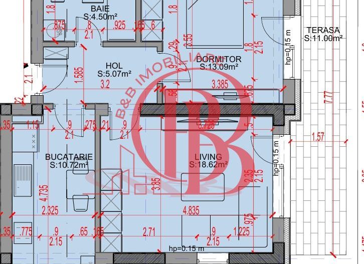 Decomandat 2 camere Direct Dezvoltator-Titan-Pallady - Schiță 2