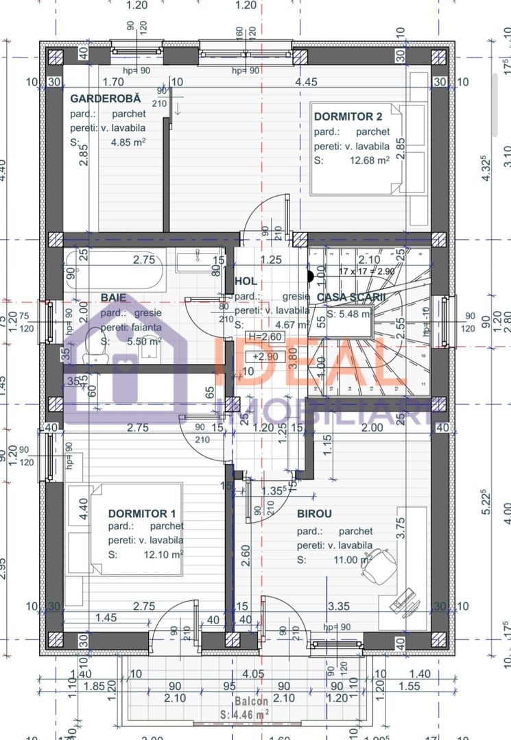 Casa Individuala cu 4 camere si gradina, in Cristian - Schiță 12