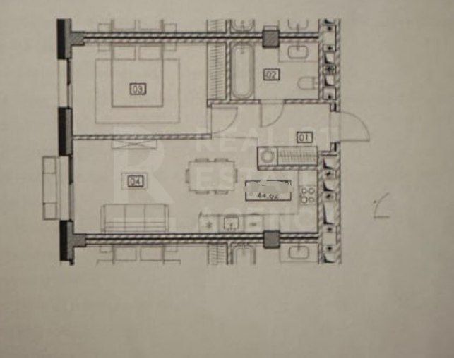 Vânzare, apartament, 1 cameră, bd. Renaşterii Naţionale, Râșcani - Poză 3