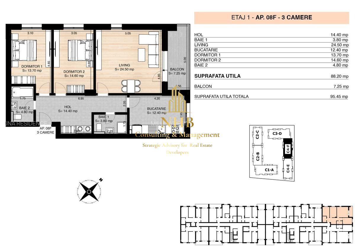COMISON 0 -Apartament de vanzare -3 CAMERE -OMV PIPERA - Poză 20