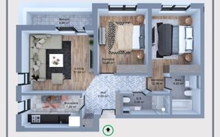 3 camere Militari Iuliu Maniu Păcii + 1 loc de parcare - Poză 9