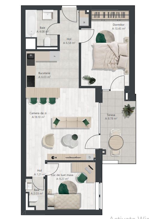 Apartament nou cu 3 camere | Denya Forest - Schiță 10