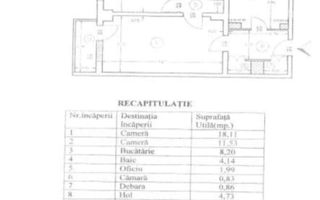 APARTAMENT 2 CAMERE | ETAJ 8 | CRANGASI - Schiță 7