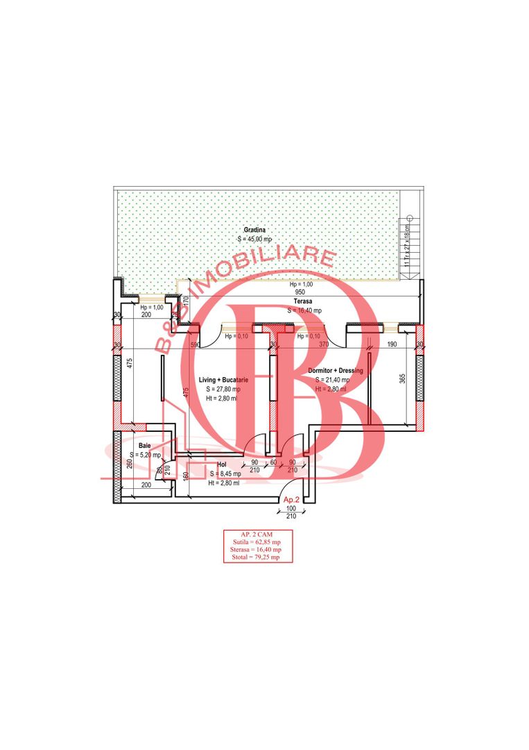 3 camere | Gradina Proprie | Metrou Nicolae Teclu | Pallady - Schiță 3