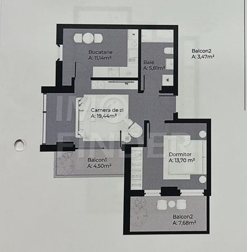 Vanzare apartament 2 camere, zona Soporului/Gheorgheni, imobil nou - Poză 6