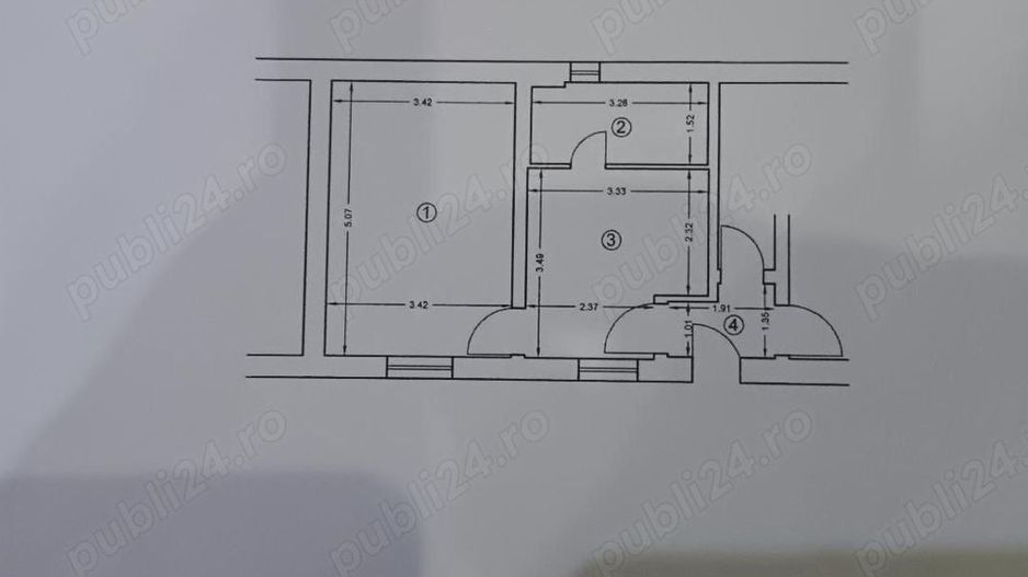 Garsoniera cu curte proprie (50 mp), zona Sincai parc Tineretului S248 - Poză 9