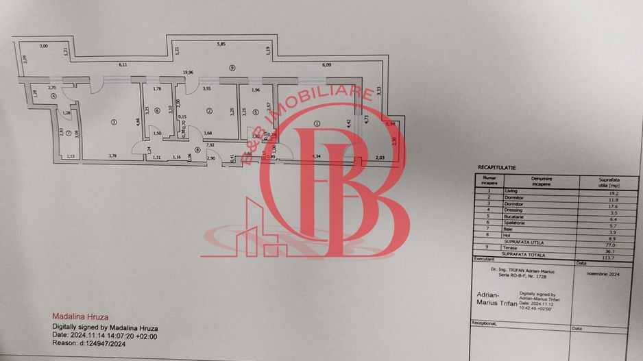 Apartament 3 camere  finalizat Pallady-10 min Metrou N. Teclu - Schiță 8