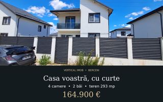 Casă P+1 în Berceni | 4 camere, 2 băi | Bucătărie utilată | Teren 293 - Poză 1