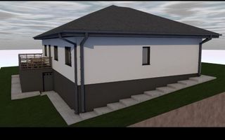 Casă la parter, la cheie, 110 mp utili, 3 dormitoare, 2 băi, living, bucătărie, terasă, beci, teren 520 mp, toate utilitățile, Valea Lupului - Poză 2