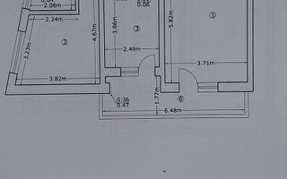 Apartament 2 camere, decomandat, 60mp, metrou Brancoveanu - Schiță 9