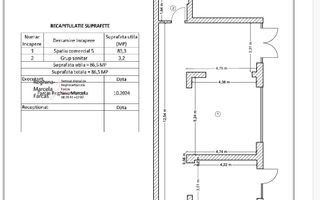 Spatiu comercial de inchiriat 86mp cu vitrina Militari - Schiță 6