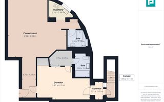 Apartament 2 camere cu 2 băi, 2 locuri de parcare si curte - Poză 8