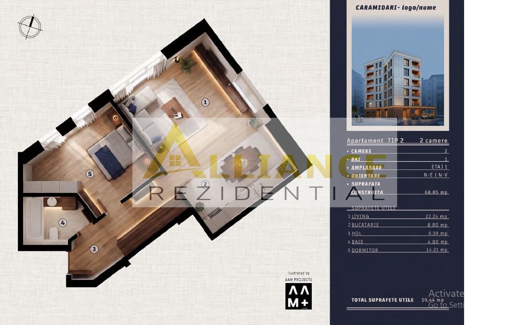 Metrou Tineretului - Apartament 2 camere open-space  - Bloc nou - Poză 2