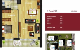 INCHIRIERE APARTAMENT INCITY COMPLEX 2 CAMERE 74MP DRISTOR ALBA IULIA VITAN - Poză 12