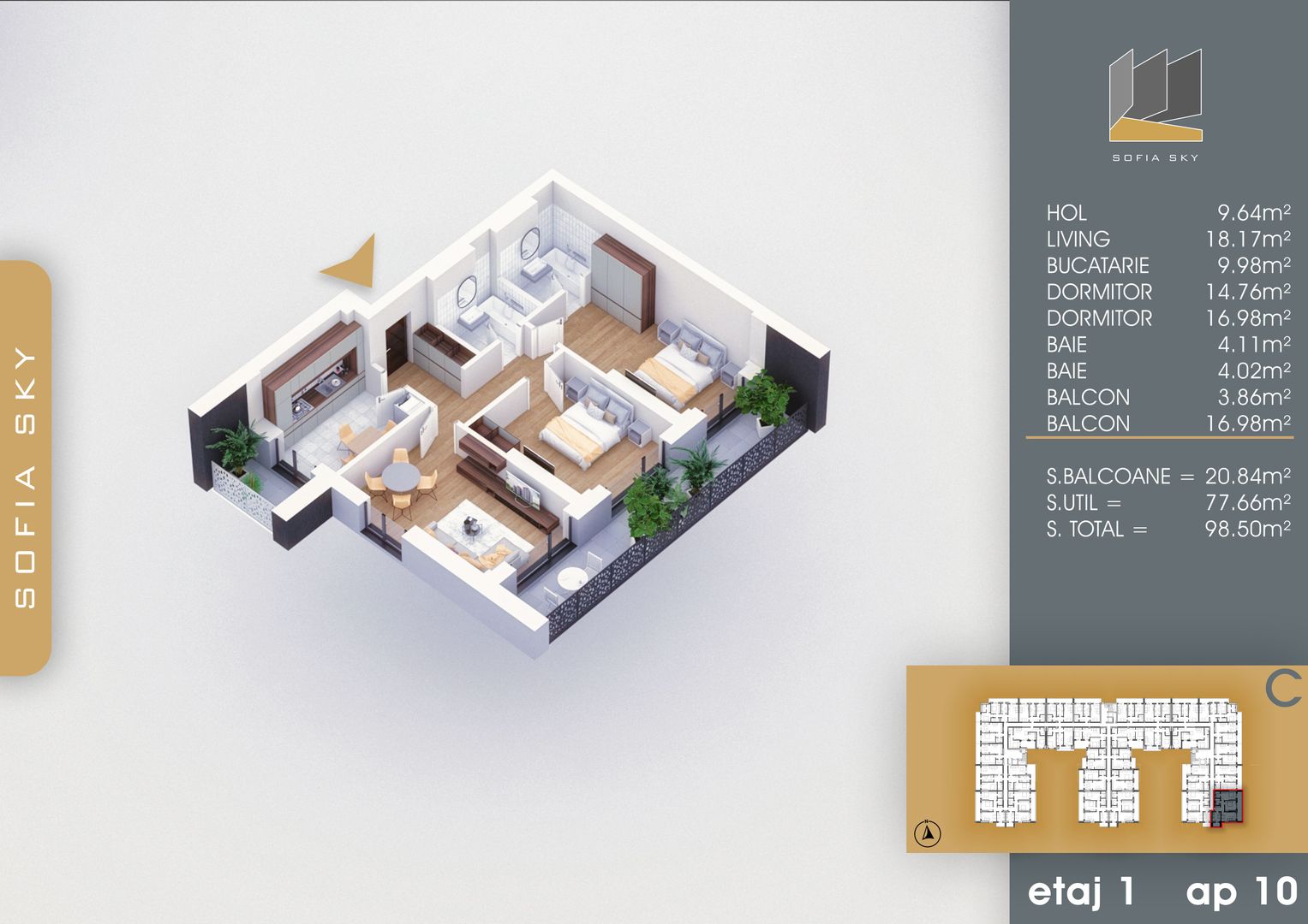 Apartament 3 camere decomandat  Titan Pallady  7 min Metrou Nicolae Teclu - Schiță 4