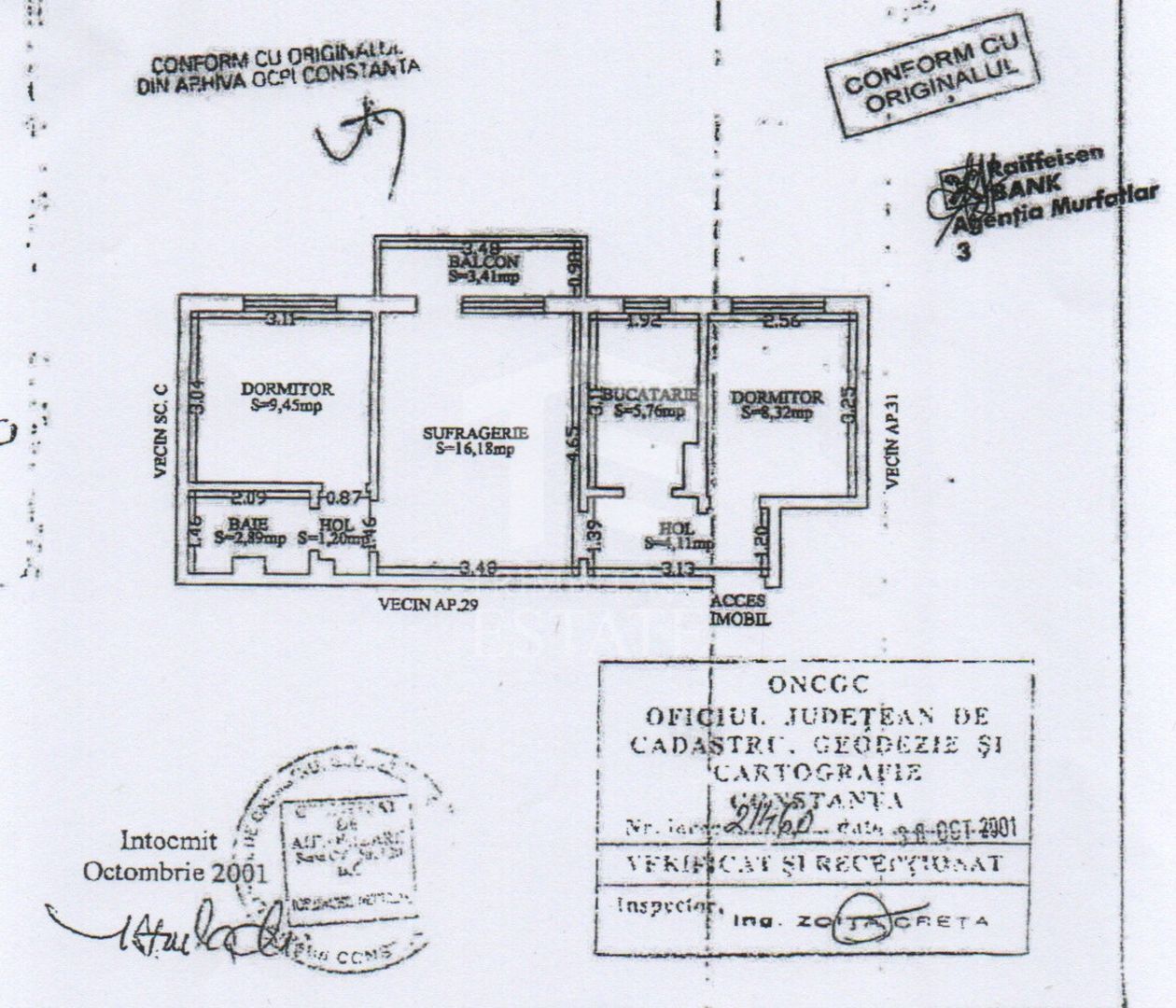 3 Camere Tomis Nord | Etaj 2 | Loc Parcare | Ideal Investiție/Locuit - Schiță 16