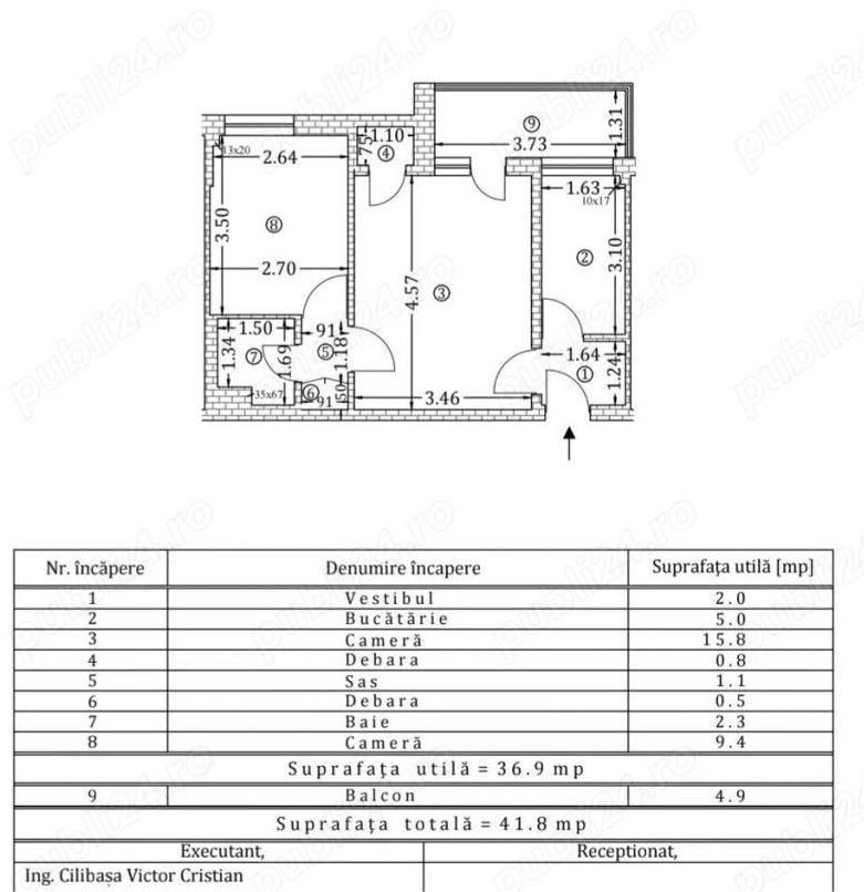 Apartament 2 camere, renovat complet, Calea Victoriei - bloc fără risc - Poză 8