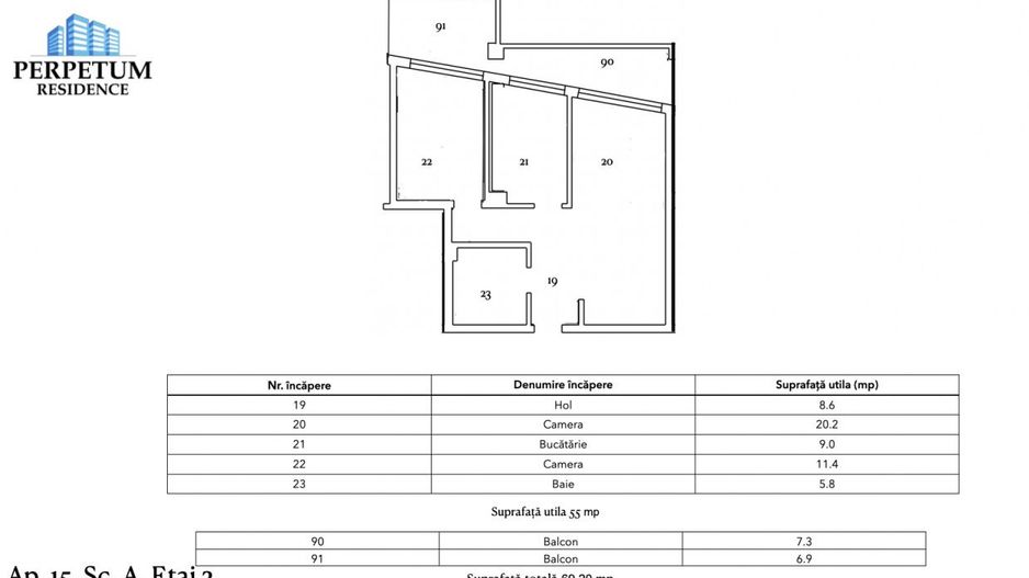 Tomis Nord - Vanzare apartament decomandat cu 2 camere,  bloc nou. - Poză 9