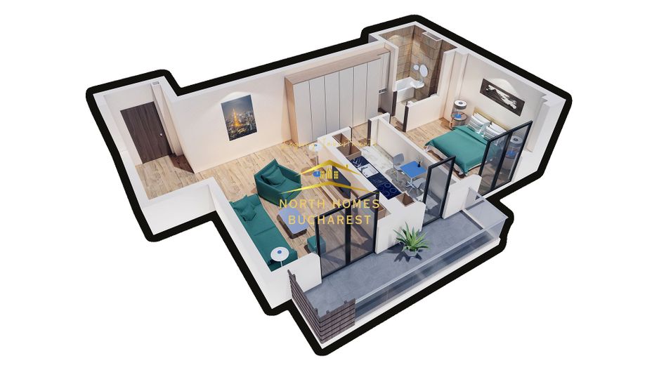 0% COMISION - 2 camere de vanzare, centrala, AC, zona Straulesti - Poză 13