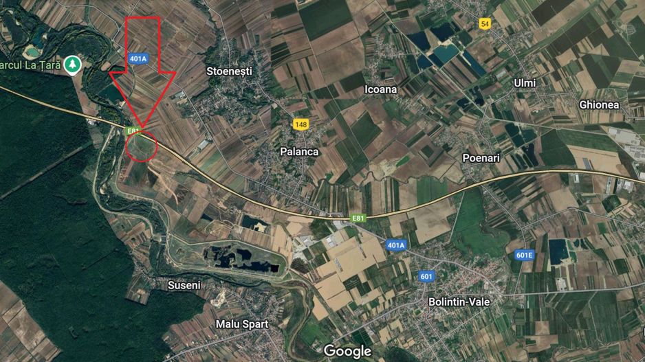 Teren cu deschidere de 97.66ml la Autostrada A1 | 14.103mp - Poză 2