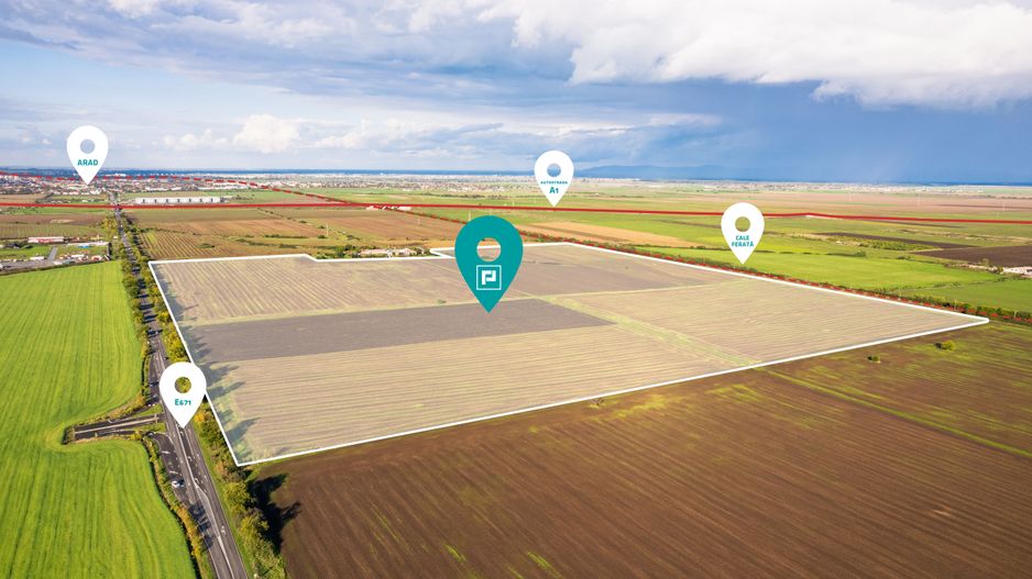 Teren de 40 ha pe E671, Arad - Poză 1