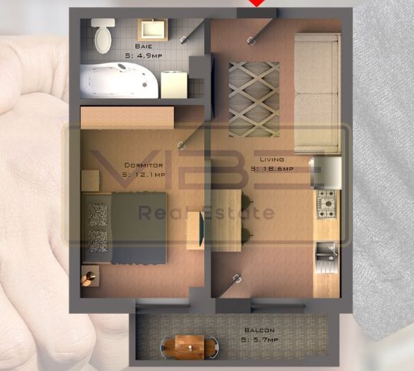 Apartament 2 camere finalizat Bucium - Mega Image - Poză 13