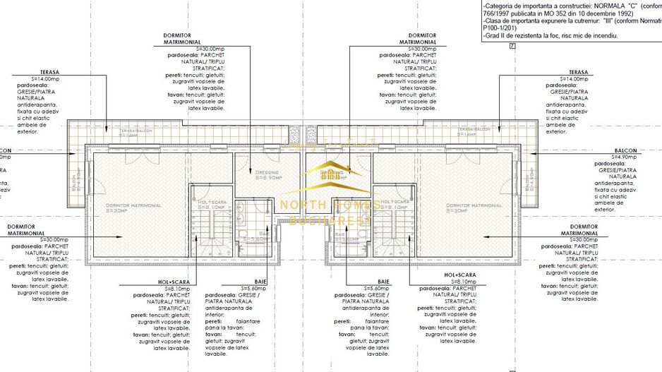 Vând vila în duplex 4 camere, 3 dormitoare, 4 bai, 2 locuri parcare - Poză 19