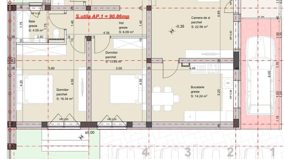 Apartament 3 camere cu grădină- Neptun Giroc - Poză 11