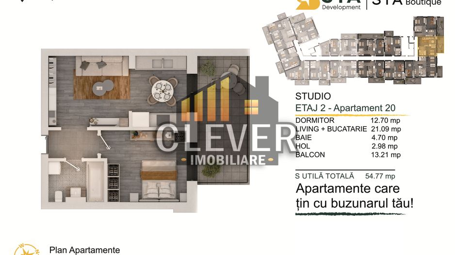 Apartament 2 camere Pallady,  55 mp, Comision 0% ideal investitie - Poză 2