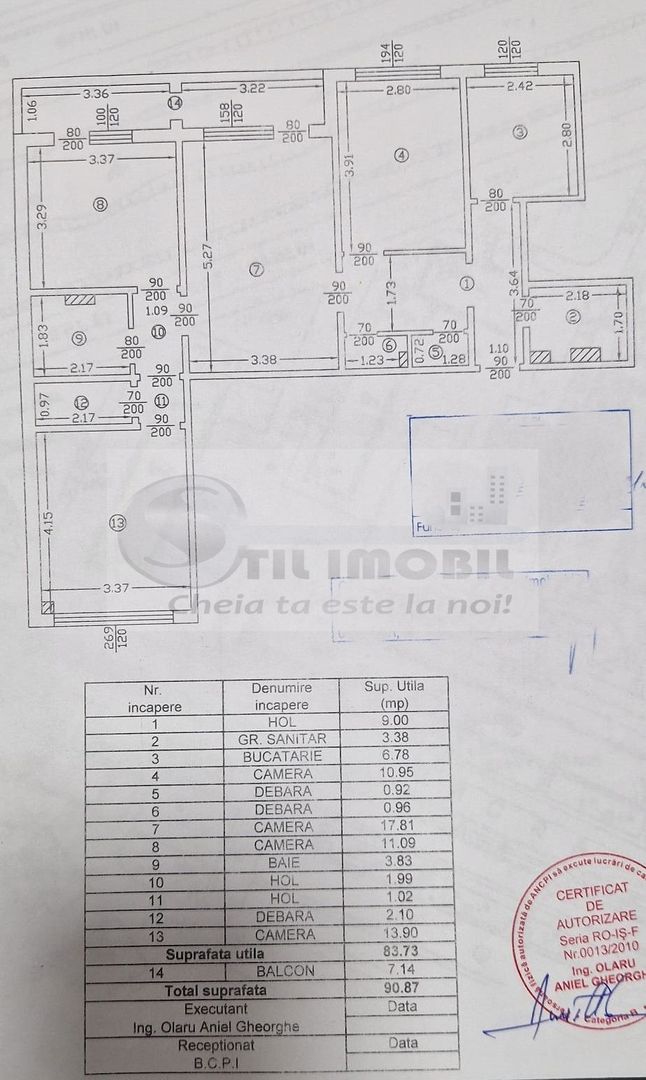 Apartament 4 camere, Podu Roș, 90 mp, mobilat și utilat, 154.000 € - Poză 22