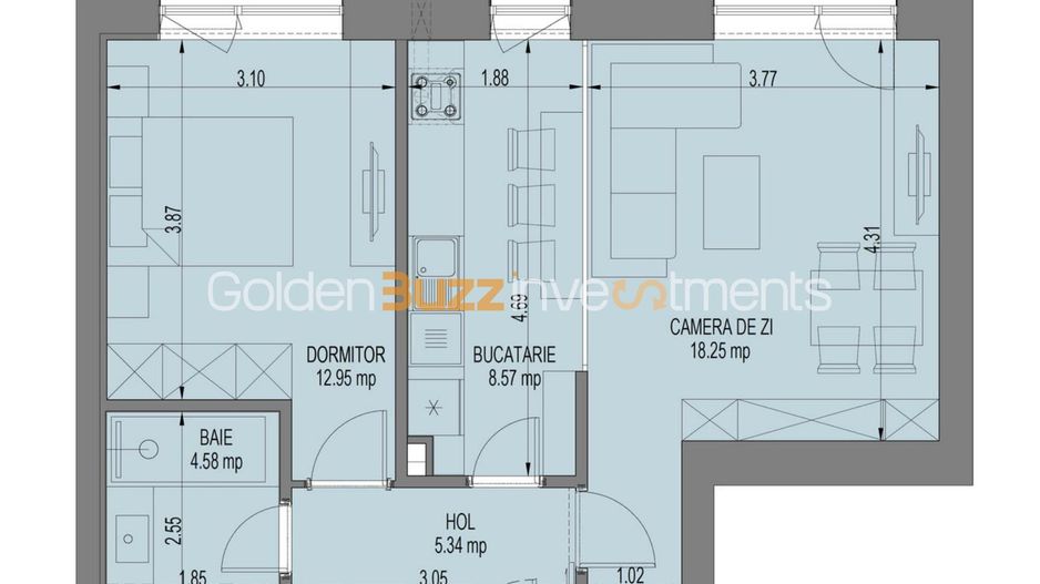 Apartament 2 camere I Nusco City I Faza 2 - Poză 7
