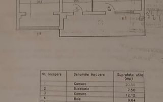 Apartament 3 camere decomandat mobilat-utilat 72 mp- Loc parcare - Schiță 10