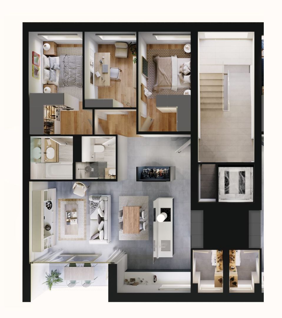 APARTAMENT 4 CAMERE | PIPERA |PARCARE SUBTERANA+BOXA | PRET DE LANSAR - Poză 4