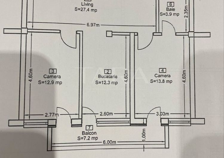 Apartament 3 camere, garaj, mobilat complet, Baciu. - Poză 7