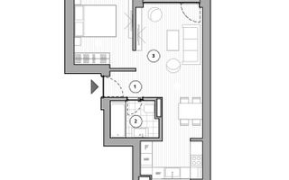Studio dublu // Complex rezidential // 61.80mp // Padurea Baneasa // Pipera - Schiță 2