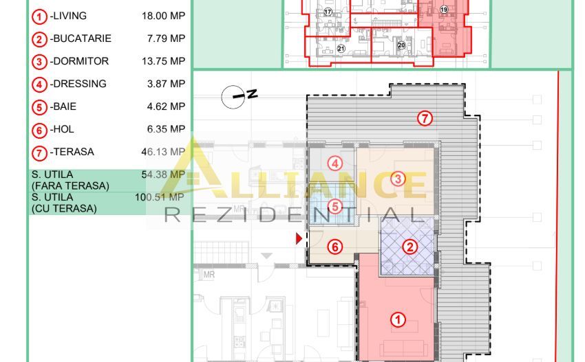 Apartament 2 camere + Terasa | 100 mp - STRADA LEORDENI - - Poză 9