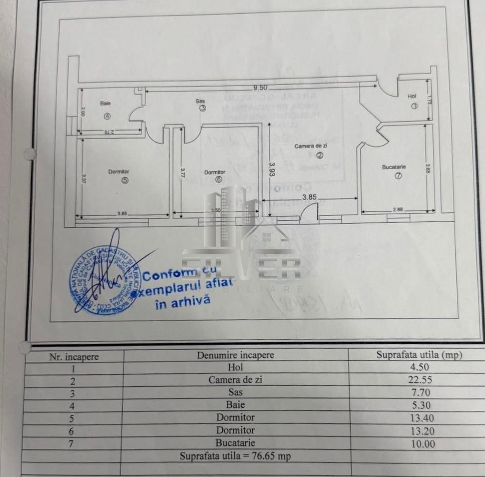 Apartament cu 3 camere/77mp/parcare/zona strazii Tautului. - Poză 2