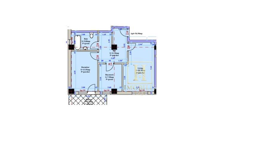 NOU! Ap. 2 camere, Dec., 62mp, et 1, 90000euro cu TVA inclus - Poză 6