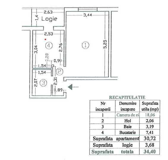 Investitie Apartament 1 camera 34 mp Nicolina 65000 euro - Poză 7