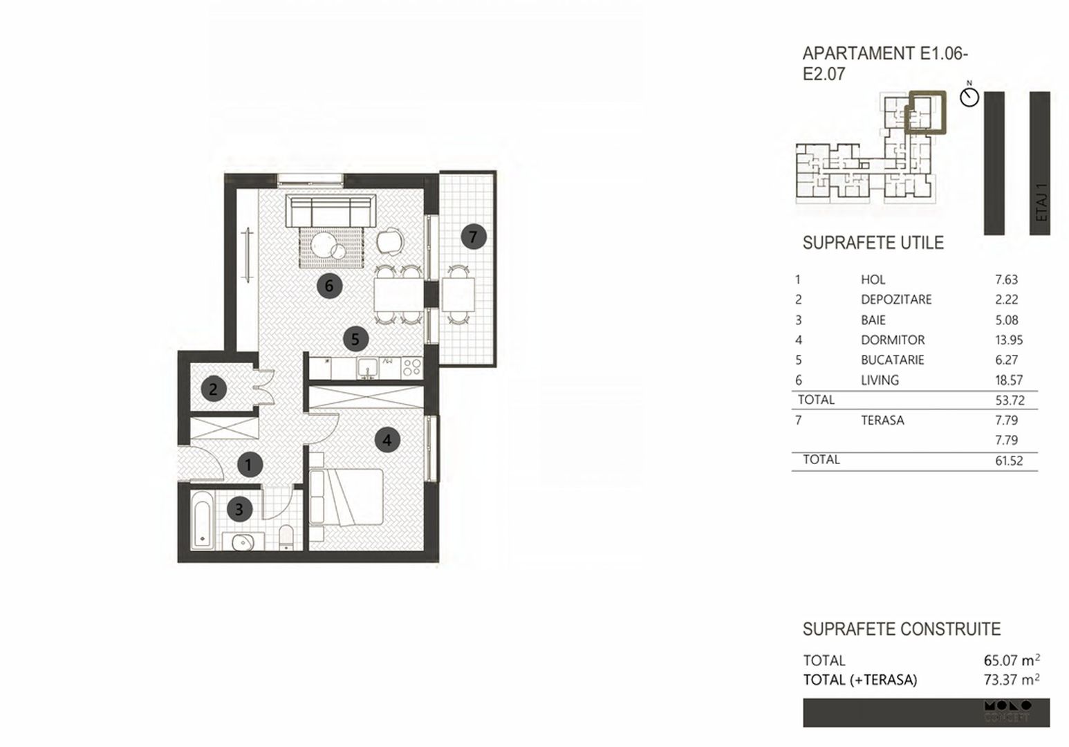 APARTAMENT 2 CAMERE | PROIECT BOUTIQUE | BARBU VACARESCU - Poză 8