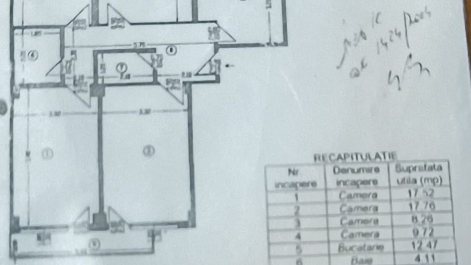 4 CAMERE || DECOMANDAT || STEFAN CEL MARE - Schiță 19