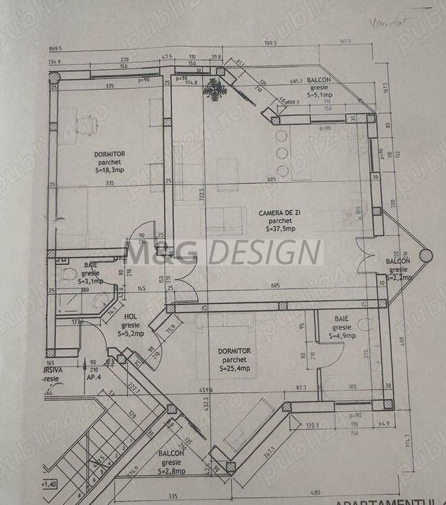 Apartament 3 camere Ghiroda - Schiță 13