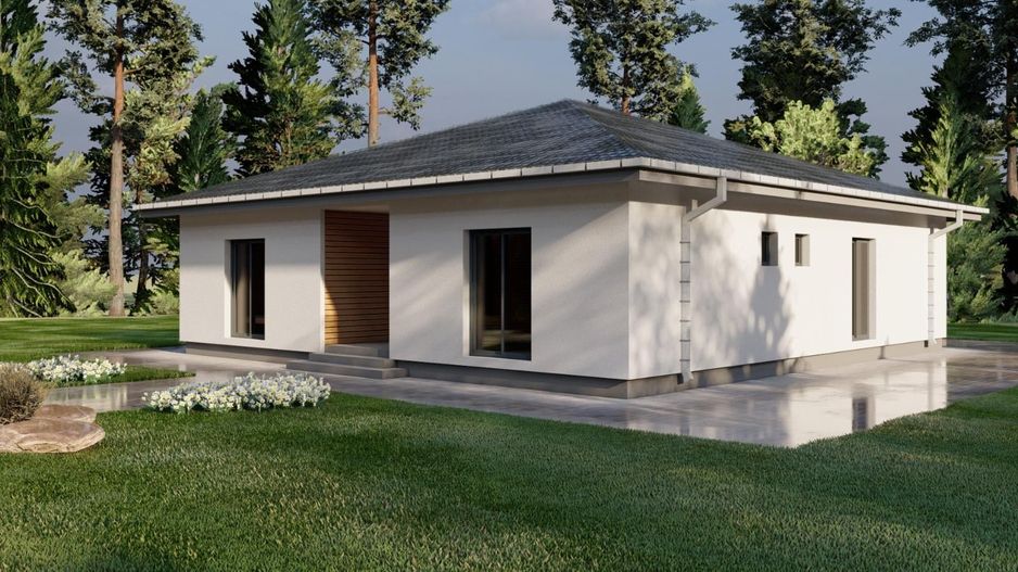 Casă nouă NZEB în Arad – Poltura | 150 mp construiți | Teren 539 mp | Proiect Ak - Poză 2