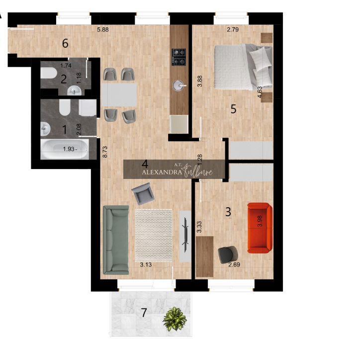Apartament 3 camere, 2 bai, balcon, etaj intermediar, garaj, Zorilor - Poză 6