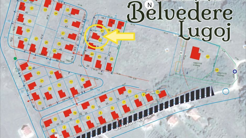 Teren intravilan pentru constructii in cartier Belvedere Parcela 42 - Poză 2