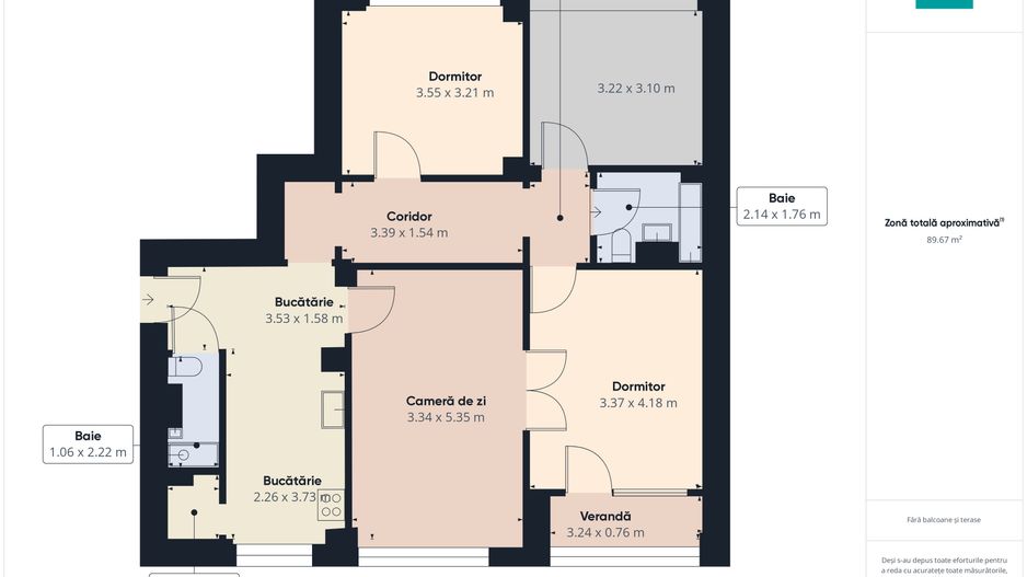 Apartament spațios cu 4 camere și 2 băi - Poză 8