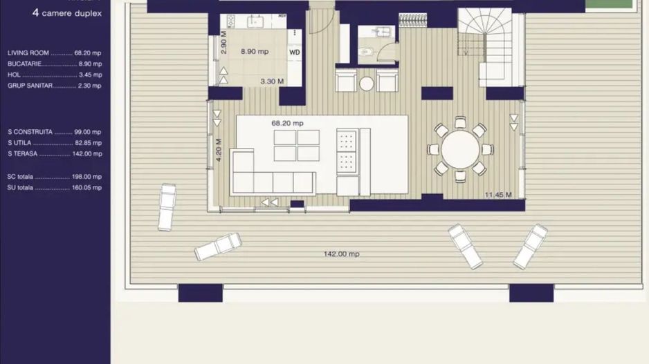 Apartament 4 camere Herăstrău | De închiriat - Schiță 21